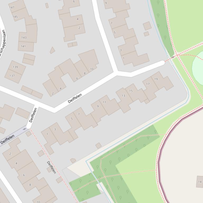 Kaart van  Deiffelen.