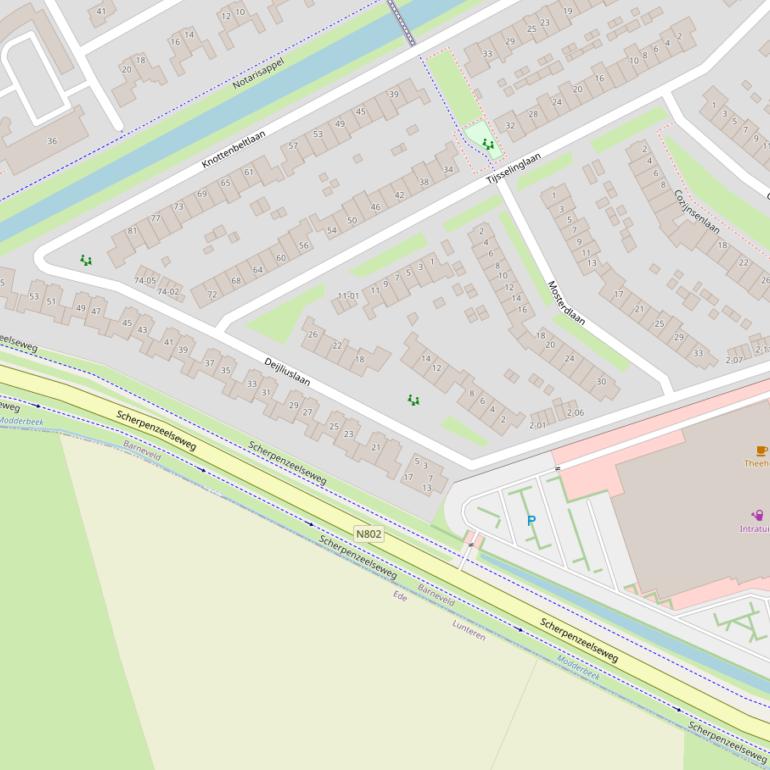 Kaart van de Deijliuslaan.