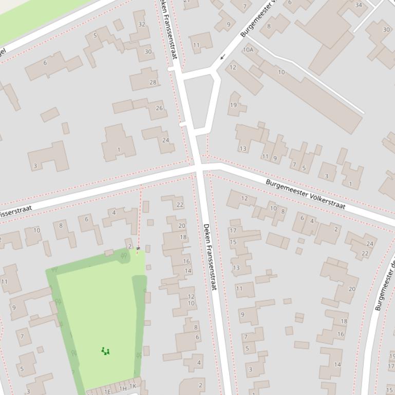 Kaart van  Deken Franssenstraat.