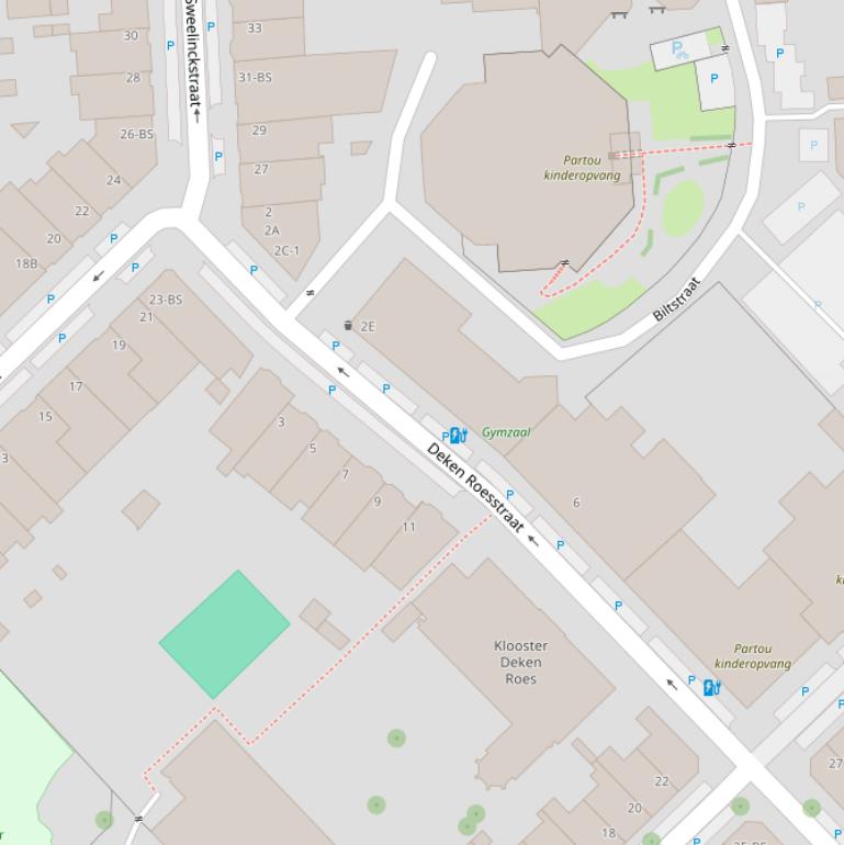 Kaart van  Deken Roesstraat.