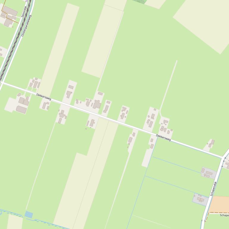 Kaart van de Dekkersweg.