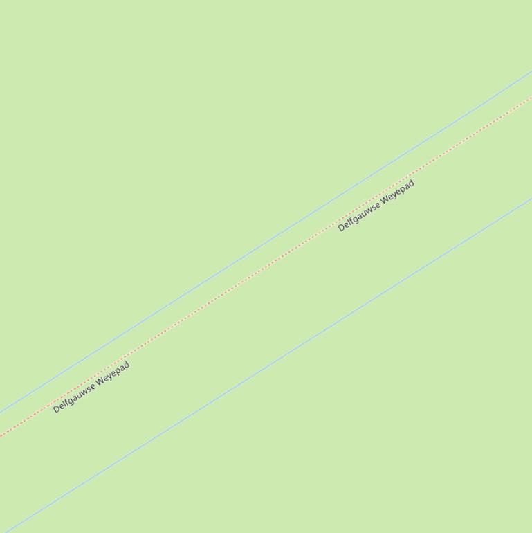 Kaart van het Delfgauwse Weyepad.