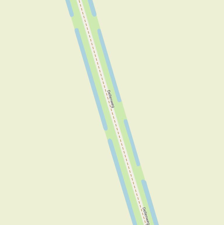 Kaart van de Dellenweg.