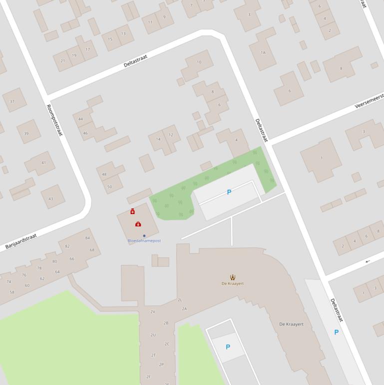 Kaart van de Deltastraat.