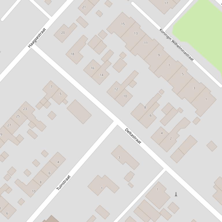 Kaart van de Deltastraat.