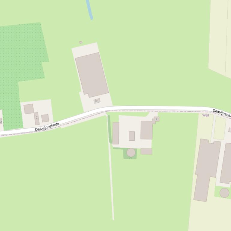 Kaart van de Delwijnsekade.