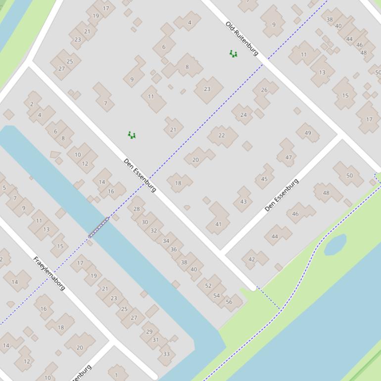 Kaart van  Den Essenburg.