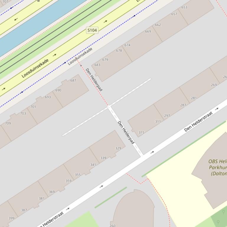 Kaart van  Den Helderpad.