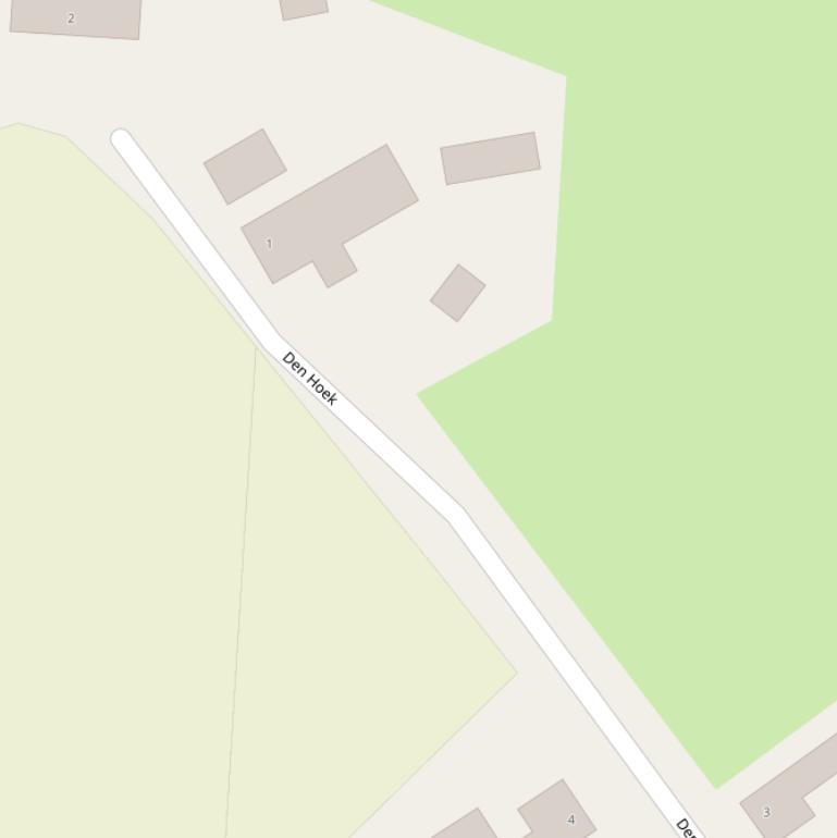 Kaart van  Den Hoek.