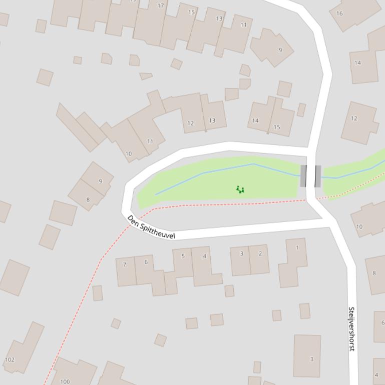 Kaart van  Den Spittheuvel.
