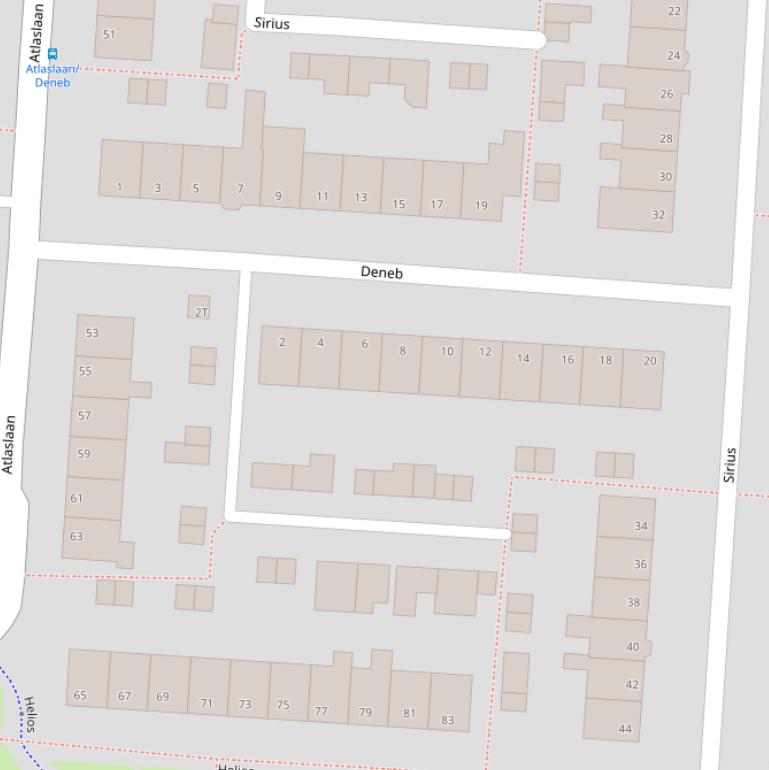Kaart van  Deneb.