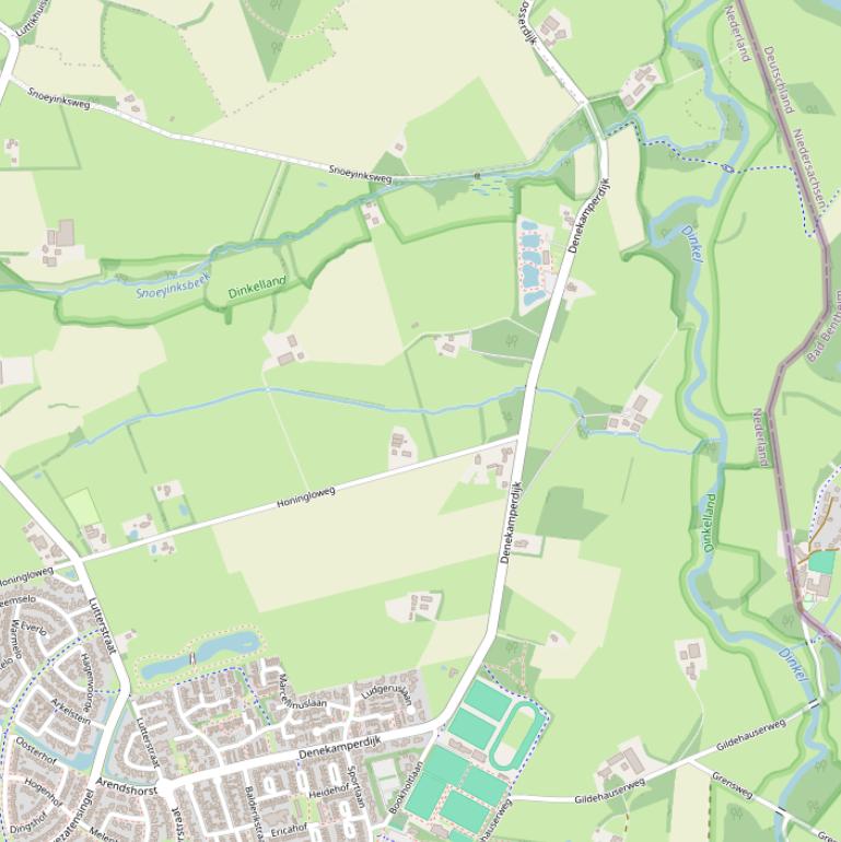 Kaart van de Denekamperdijk.