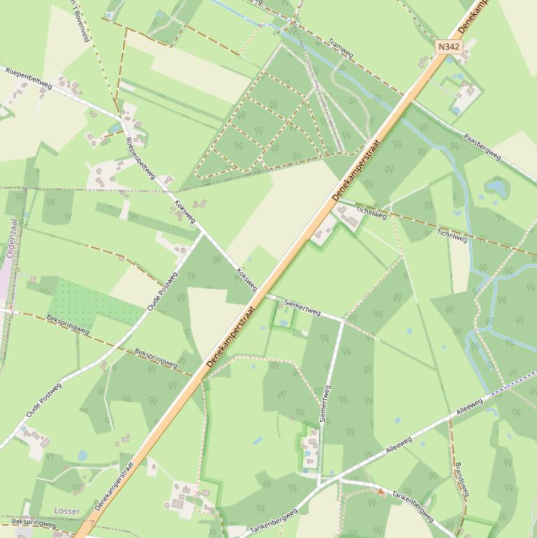 Kaart van de Denekamperstraat.