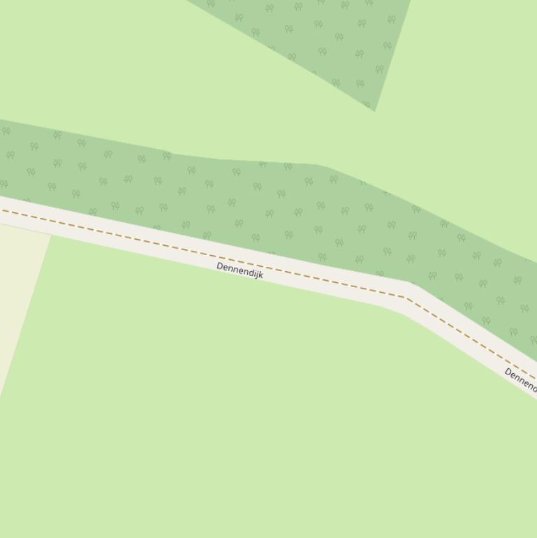 Kaart van de Dennendijk.