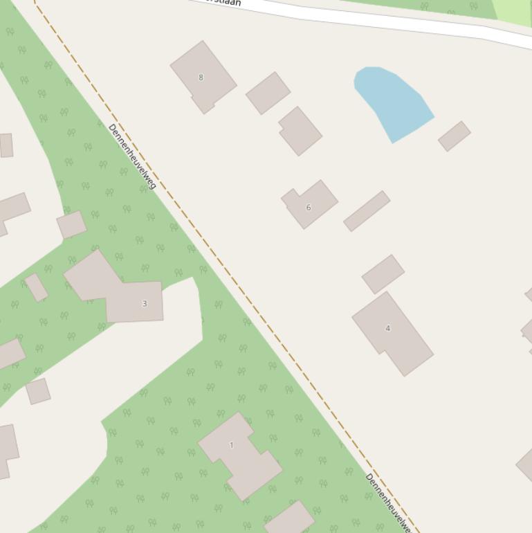 Kaart van de Dennenheuvelweg.