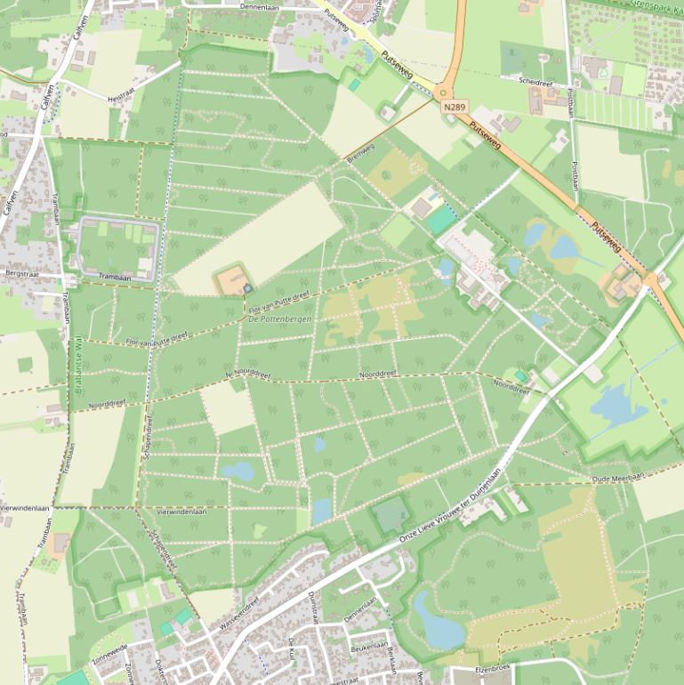 Kaart van de Dennenlaan.