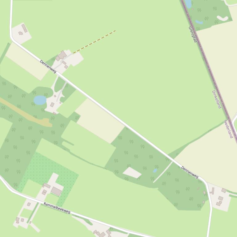 Kaart van de Dennenweg.