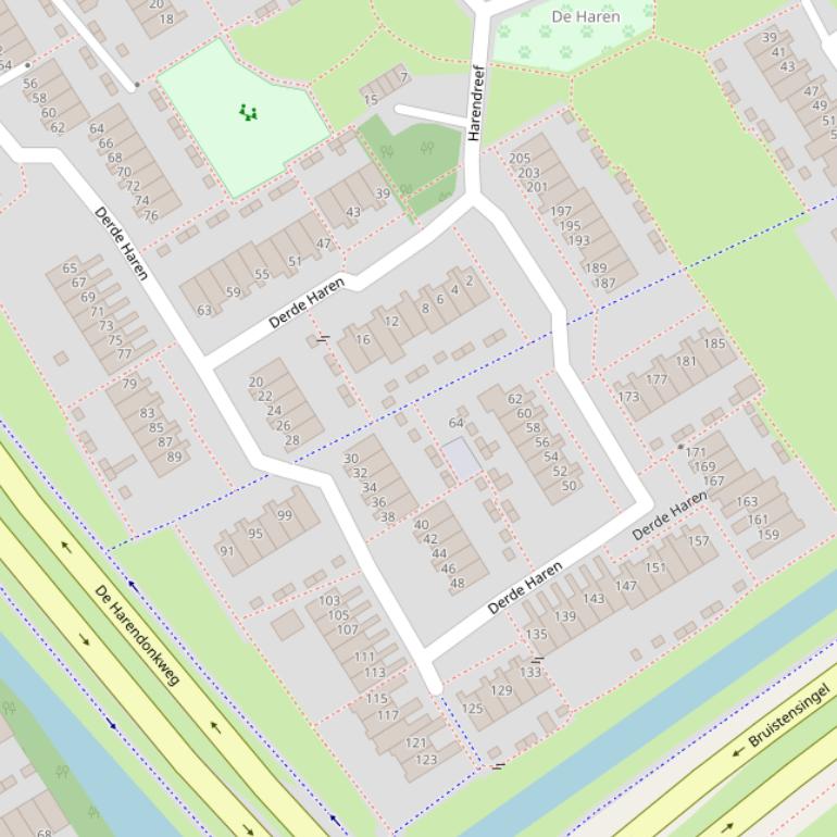 Kaart van  Derde Haren.