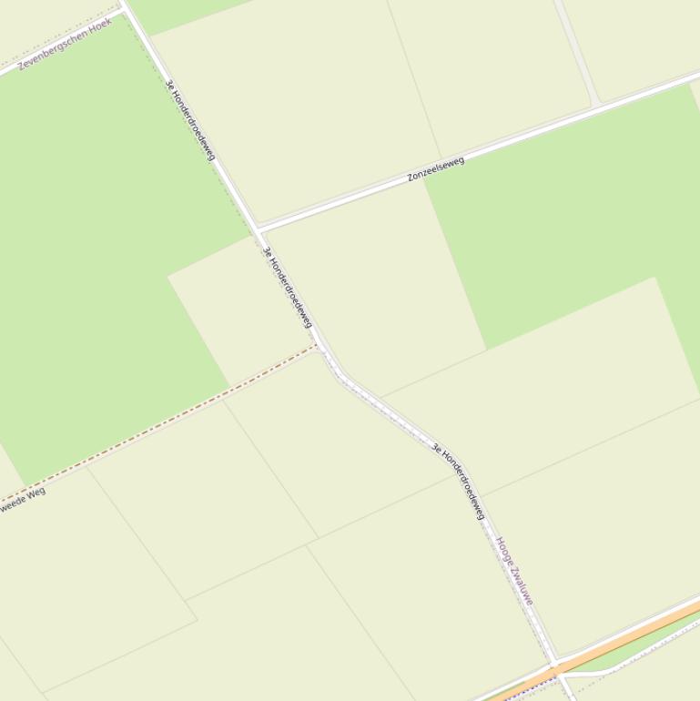 Kaart van  Derde Honderdroedeweg.