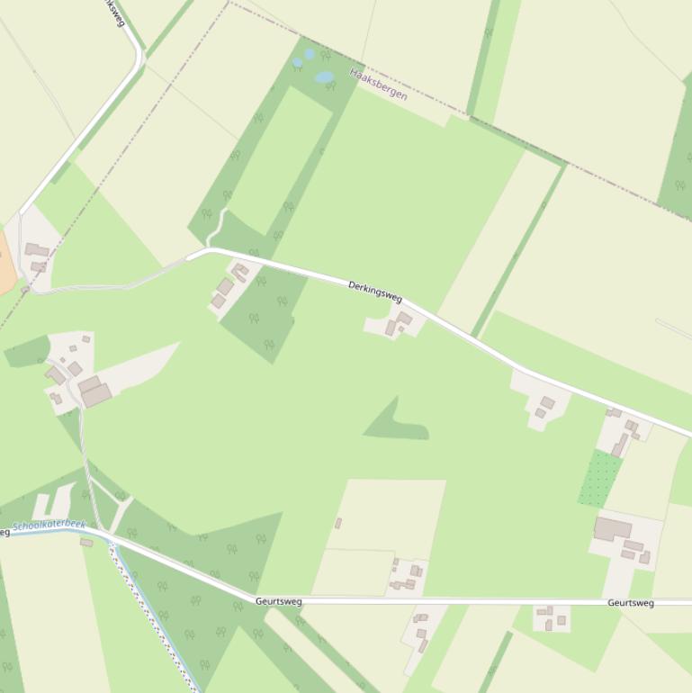 Kaart van de Derkingsweg.