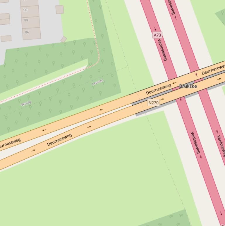 Kaart van de Deurneseweg.