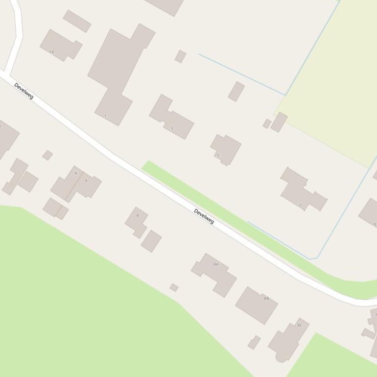 Kaart van de Develweg.