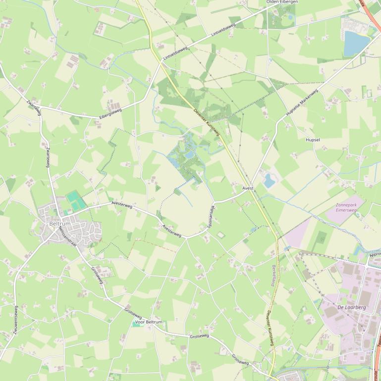 Kaart van de Deventer Kunstweg.