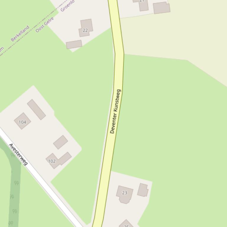 Kaart van de Deventer Kunstweg.