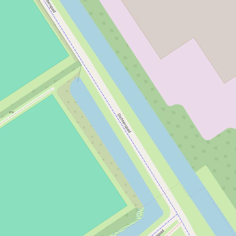 Kaart van het Dichterspad.