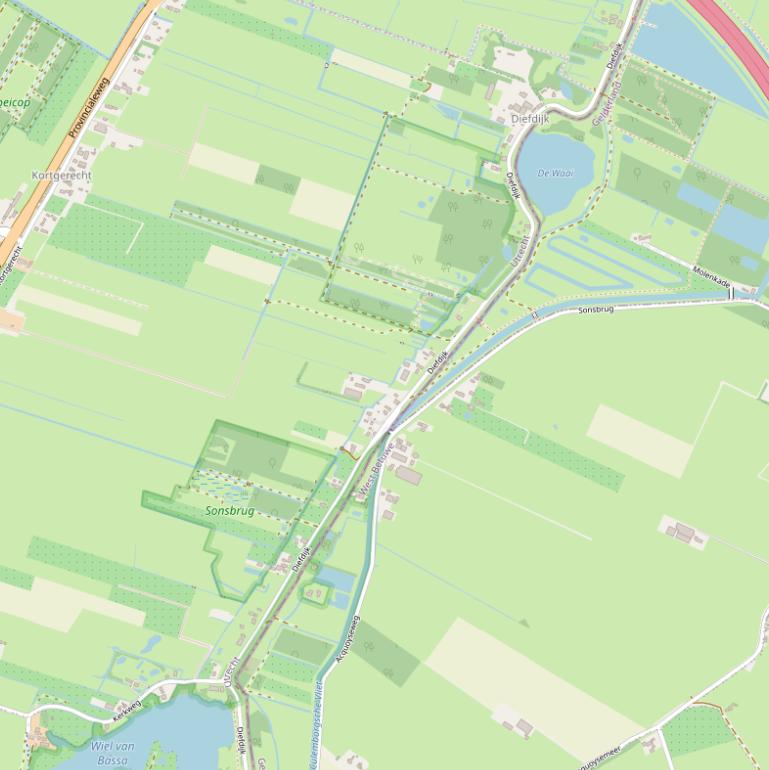 Kaart van de Diefdijk.