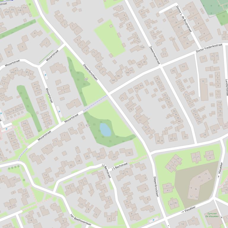 Kaart van de Diepenbrocklaan.