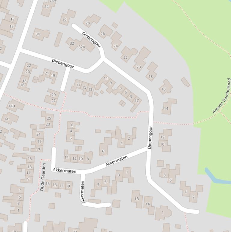 Kaart van  Diepengoor.