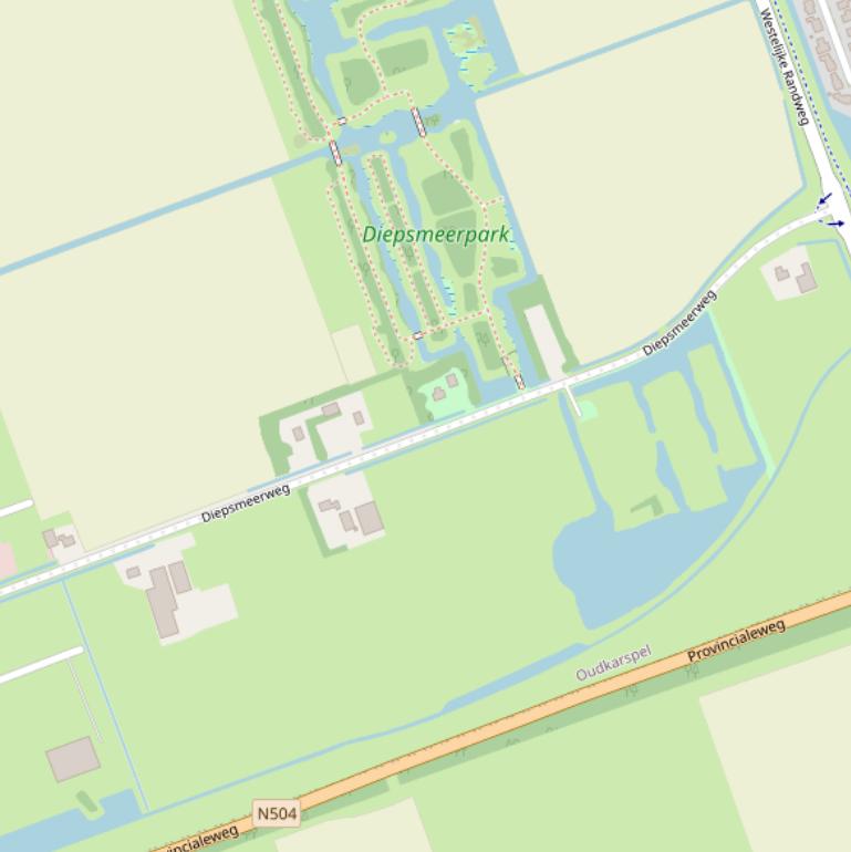 Kaart van de Diepsmeerweg.