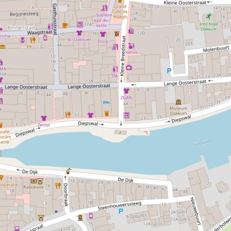 Kaart van  Diepswal.