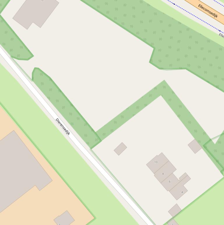 Kaart van de Dierensedijk.