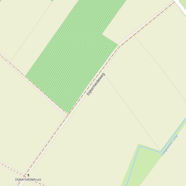 Kaart van de Dijkerheideweg.
