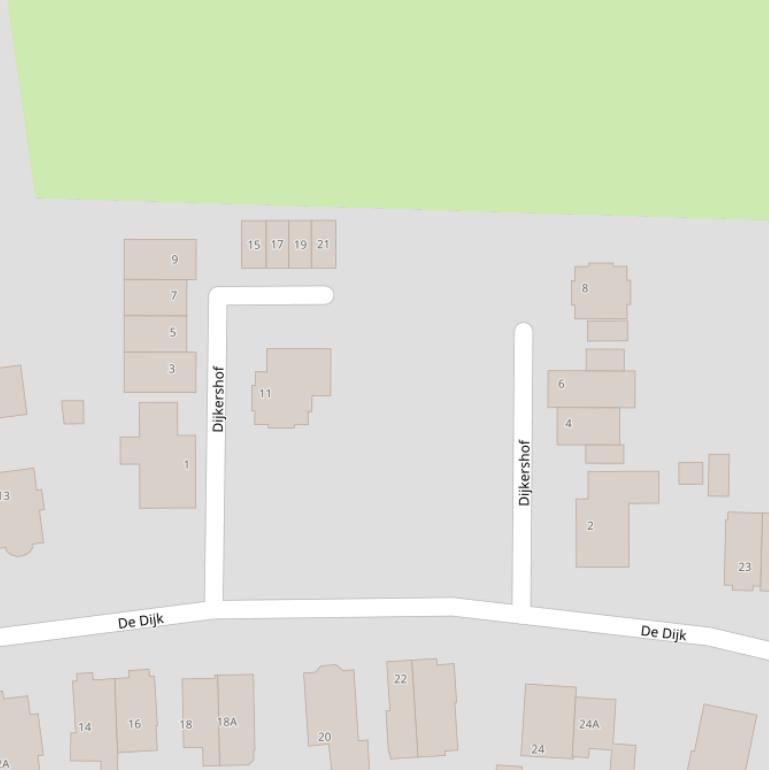 Kaart van de Dijkershof.