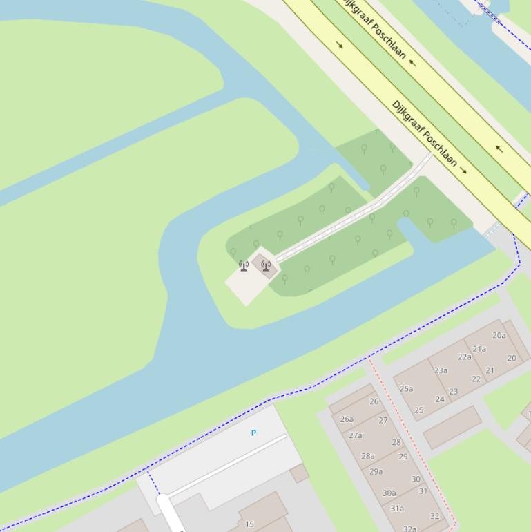 Kaart van de Dijkgraaf Poschlaan.