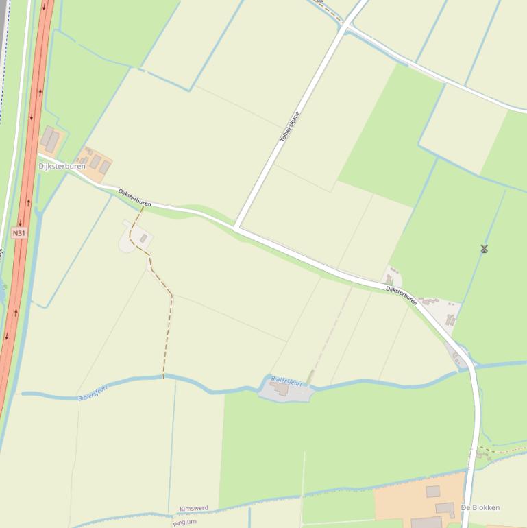 Kaart van  Dijksterburen.