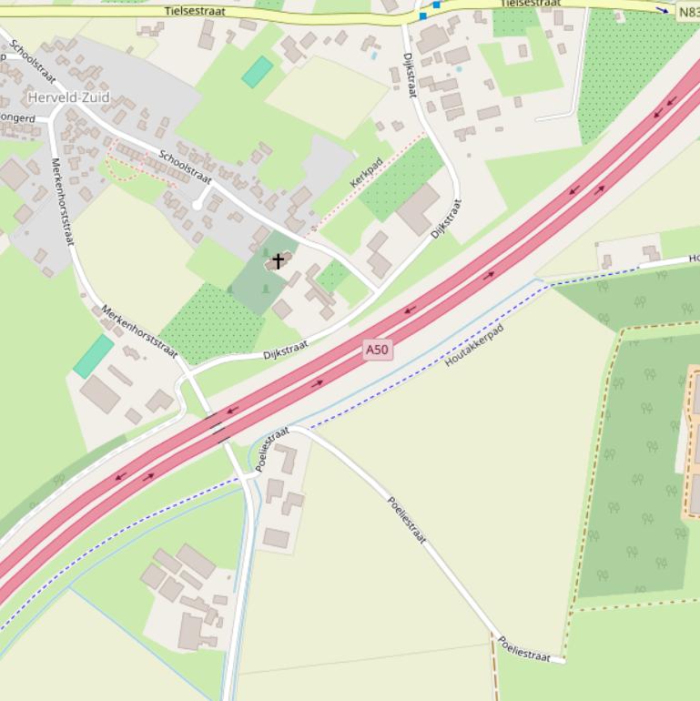 Kaart van de Dijkstraat.