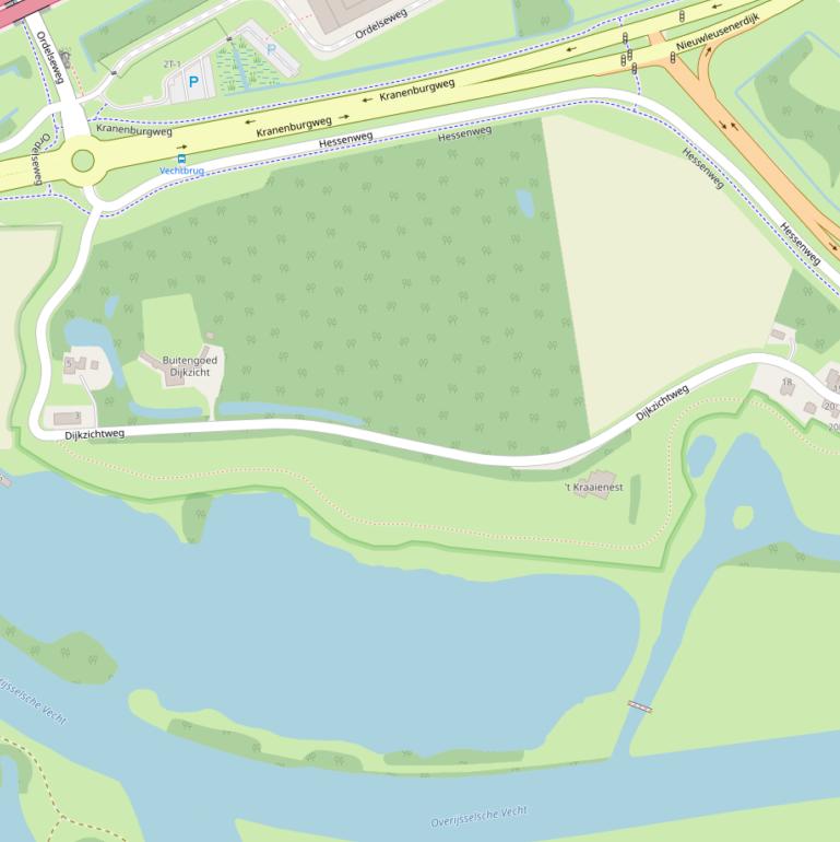 Kaart van de Dijkzichtweg.