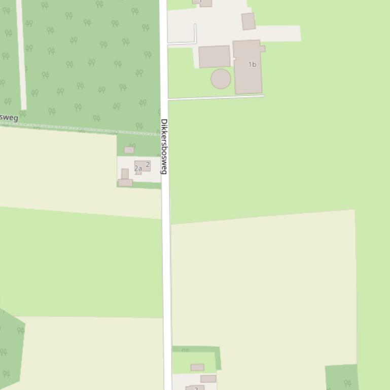 Kaart van de Dikkersbosweg.