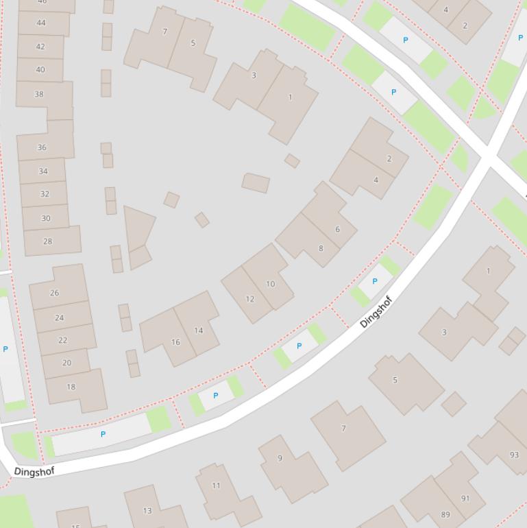 Kaart van de Dingshof.