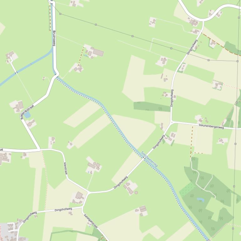 Kaart van de Dingshofweg.