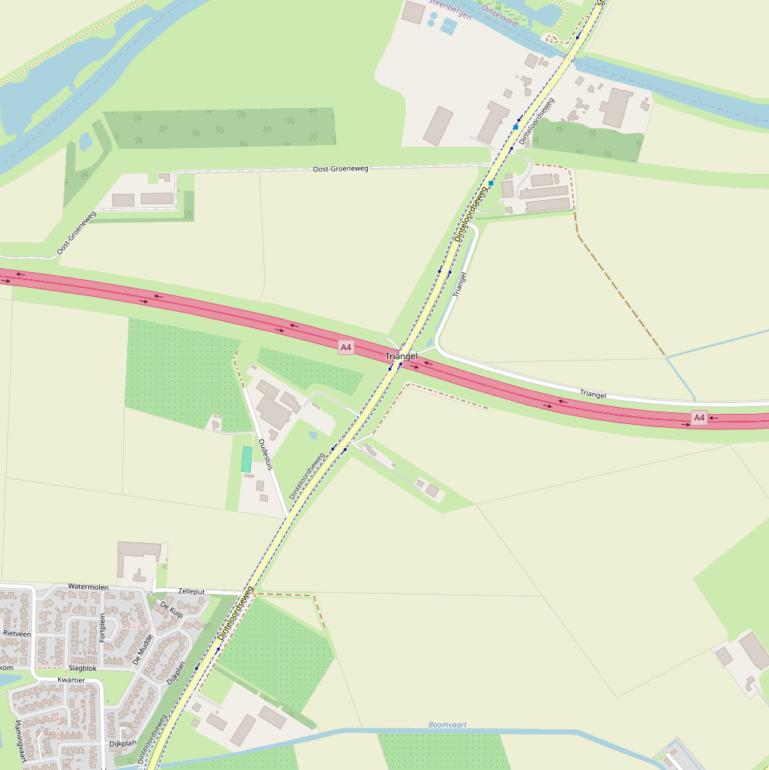 Kaart van de Dinteloordseweg.