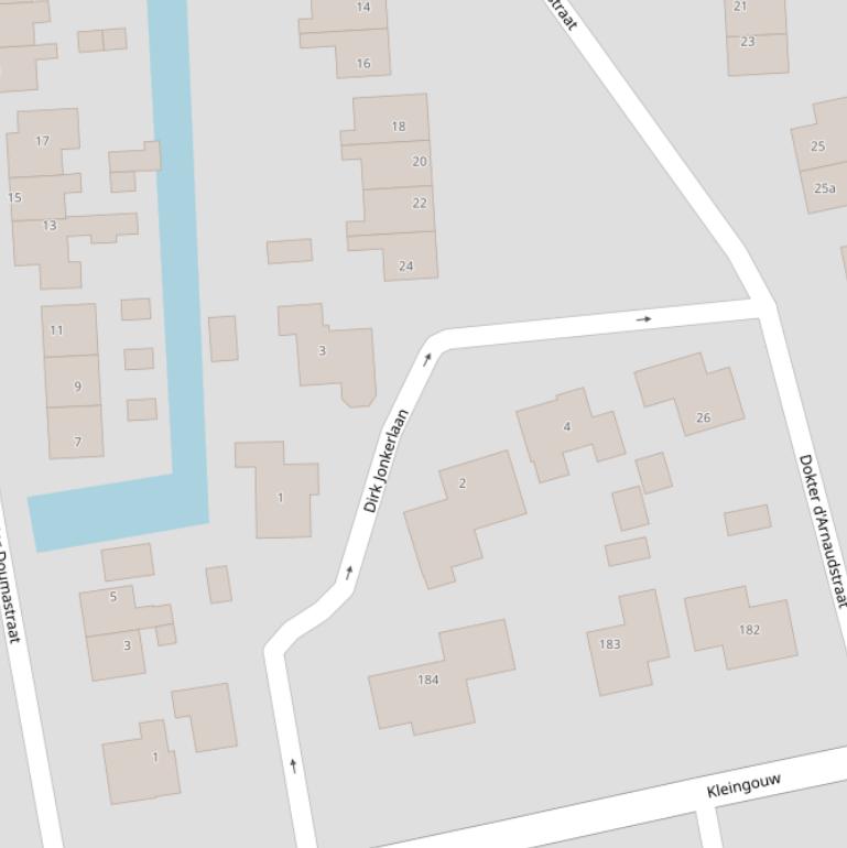 Kaart van de Dirk Jonkerlaan.