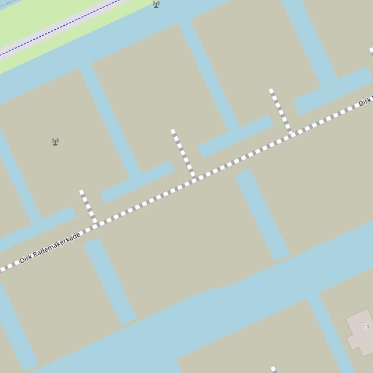 Kaart van de Dirk Rademakerkade.