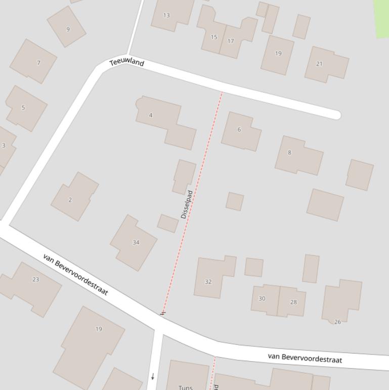 Kaart van het Disselpad.