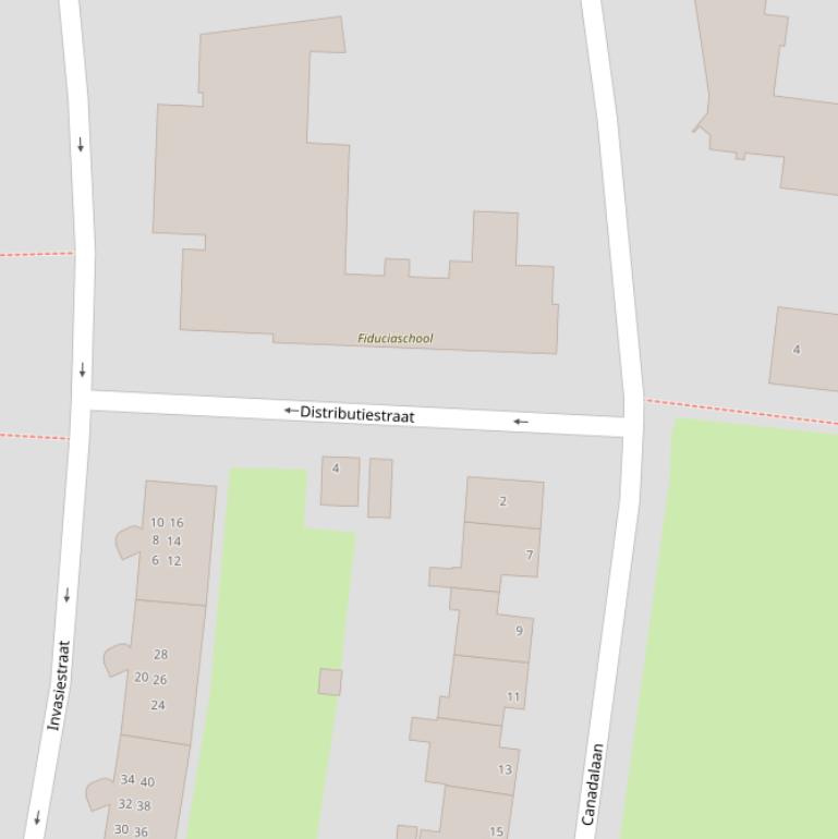 Kaart van de Distributiestraat.