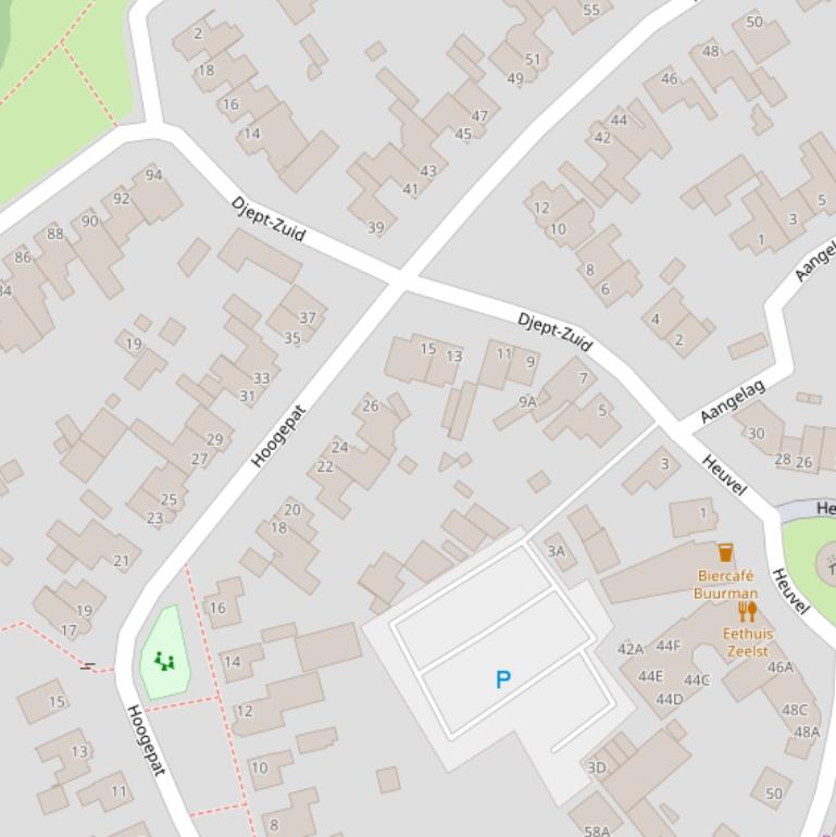 Kaart van  Djept-Zuid.